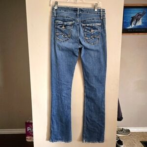 Silver Avery Slim Boot Women's Blue Jeans 28 X 33 Denim